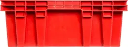Ящик пластиковый перфорированный, 600x400x152 мм, 27 л, красный [403]