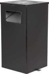 Урна для мусора металлическая Квадро-13, 80 литров, черный